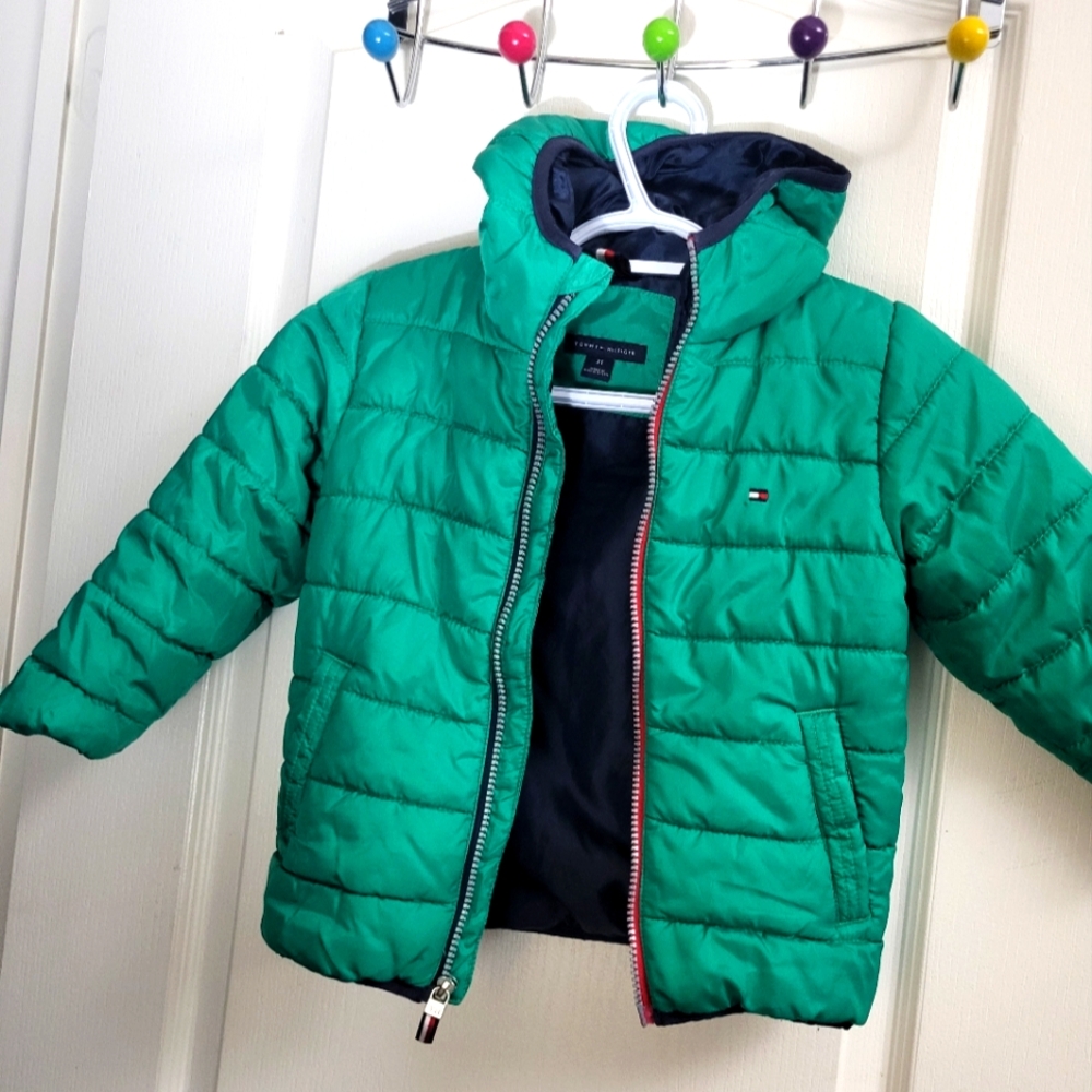 ❤️ 3T Toddler Tommy Hilfiger Green Puffer Jacket